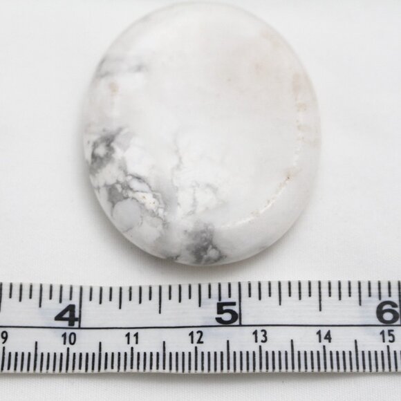 White Howlite Pocket Worry Stone - Picture 12 of 12